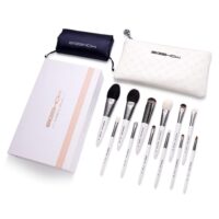 LUXE SERIES 12 PCS CLASSIC MAKEUP BRUSH KIT - LIGHT GUN BLACK