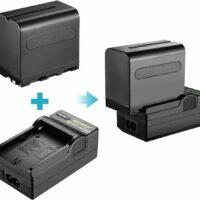 Battery Replacement NP-F970 6600mAh for Sony with charge.