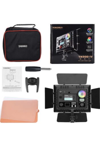 Yongnuo YN300-IV – 3200-5600Κ & RGB LED Light With AC Adapter - Image 2