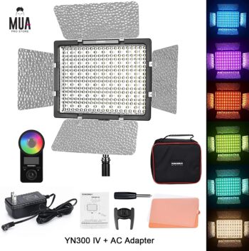 Yongnuo YN300-IV – 3200-5600Κ & RGB LED Light With AC Adapter
