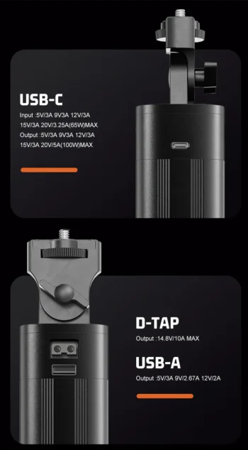 ZSYB D150 – Φορητή Λαβή Μπαταρίας για LED Light. - Image 7